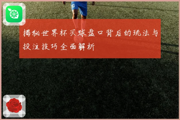揭秘世界杯买球盘口背后的玩法与投注技巧全面解析